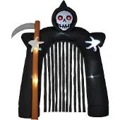 HOMCOM Opblaasbare Halloween Boog Polyester 230L x 65B x 285H cm Zwart