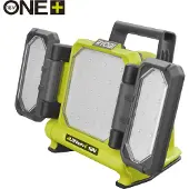 Ryobi - Triple LED-lamp paneel 18V ONE+ - 3 intensiteiten: 3000 / 1200 / 500 Lum. - 360 panelen, centraal paneel 130 - RLP18-0