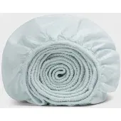 Yumeko Kinderhoeslaken Gewassen Percal Katoen 60x120 Blauw - Eco, Bio & Fairtrade