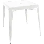 Bolero Bistro Vierkante Stalen Tafel Wit 668 mm (enkel) - GC869