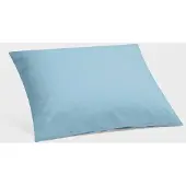 Yumeko Kussensloop Gewassen Percal Katoen 60x70 Blauw - Eco, Bio & Fairtrade