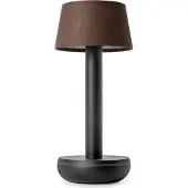 HUMBLE Two Draagbare Lamp Black | Brown Linen