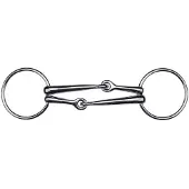 Ekkia Roestvrij Staal Dubbel Gebroken Trensbit Zilver 12.5 cm