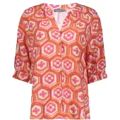 Geisha 63245-20 718 blouse ecru/orange/cassis
