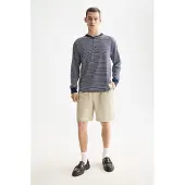 Scotch & Soda Relaxed Fit Striped Henley Navy/white Stripe Maat: XXL | Longsleeves Outlet | Heren | Blauw