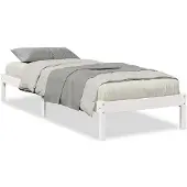 vidaXL Bedframe extra lang zonder matras grenenhout wit 90x210 cm