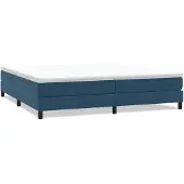 vidaXL Boxspring zonder matras fluweel donkerblauw 200x210 cm