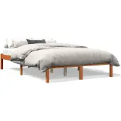 vidaXL Massief houten bed zonder matras, wasbruin, 140x200 cm, van grenenhout