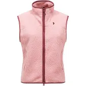 Peak Performance Bodywarmer Women NatureRush Pile Vest Warm Blush Wild Rouge-L