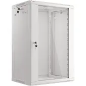 Lanberg Hangende installatieschrank - - WF01-6418-10S - 19 inch - 18U - Glazen deur - Grijs