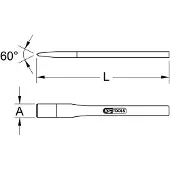 Ks Tools Beitel 963.2457, aluminium-brons (niet-ijzerlegering), 2000 gram