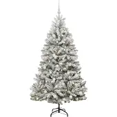 vidaXL Kunstkerstboom 180 cm 300 LED's Warmwit PVC en Staal