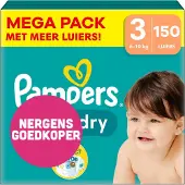 Pampers Baby Dry Luiers Maat 3 (6-10kg) 150 Stuks