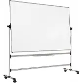 BI-Office Earth Kantelbaar whiteboard Vrijstaand Magnetisch Email Dubbel 150 (B) x 120 (H) cm