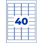 Avery Gekleurde etiketten, afneembaar L6041-20 A4 Geel 4,57 x 2,12 cm 20 Vellen à 48 Etiketten