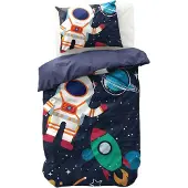 Royal Textile Dekbedovertrek Kinderen Ruimtevaarder - Single - 140 x 200/220 + 1 x Kussensloop 60 x 70