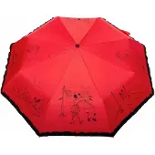 Parasol Paryżanka Carbon Steel Paraplu 80km/u Rood/Zwart