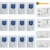 INF 12-Pack Stofzuigerzakken Compatibel met Miele GN Serie S8/C1/C2/C3