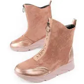 Montevita (Beige, 41) Dames Enkellaarsjes Met Sleehak. Calig6 100967
