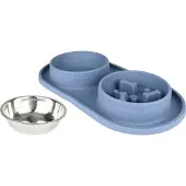Benson Anti-schrokbak met drinkbak 17 cm, RVS en siliconen basis