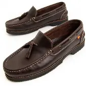 Purapiel (Bruin, 45) Casual Leren Mocassins Voor Heren. Puranautic