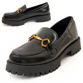 Montevita (Zwart, 36) Damesloafers Met Plateauzool. Macca3 96606