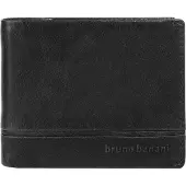 Bruno Banani Leer portemonnee Frankfurt Wallet With Flap Black zwart