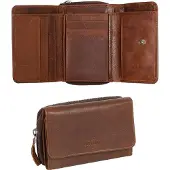 Mustang Leer portemonnee Como Heze Wallet Cognac Lichtbruin