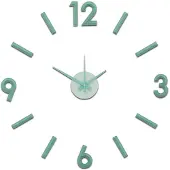 MPM Moderne 3D wandklok, groen, kunststof