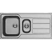 Pyramis spoeltafel inox - 1,5 gelaste bak