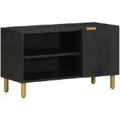 vidaXL Tv-meubel 80x33x46 cm bewerkt hout zwart