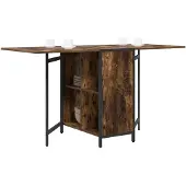 vidaXL Eettafel 144 x 60 x 75 cm Bewerkt hout Gerookt eiken