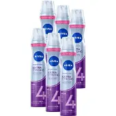 Nivea Extra Strong Haarlak - Haarspray met Stevige Fixatie tot 48u - Haarverzorging voor alle Huidtypes - Voordeelverpakking - 6 x 250 ml