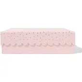 HEMA Doos L 9x22x31cm papier stippen (roze)