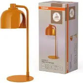 Osram Decor Corolle tafellamp, oranje, metaal en glas, fitting G9, stoffen kabel, retro-stijl