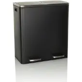 Hjh OFFICE Afvalbak / afvalscheidingssysteem CLEAN IX 60L (2x30L) staal zwart