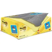 Post It Post-it sticky notes Notes 655-VP20, B 76 x D 127 mm, PEFC papier, geel, 16 + 4 pads gratis, 100 vellen/pad