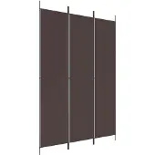 vidaXL Kamerscherm met 3 panelen 150x220 cm stof bruin
