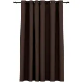vidaXL Gordijn linnen-look verduisterend met ogen 290x245 cm taupe