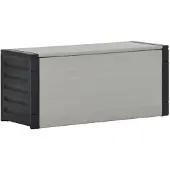 vidaXL Tuinafvalbak 85x34x40 cm grijs