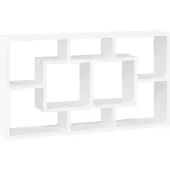 vidaXL Wandschap 8 vakken hoogglans wit
