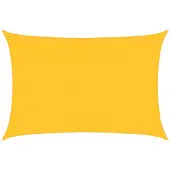 vidaXL Zonnezeil 160 g/m² rechthoekig 3,5x4,5 m HDPE geel