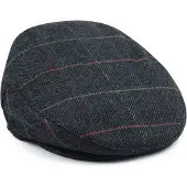 Barbour Wilkin Flat Cap Herringbone Donkergroen