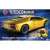Airfix Modelbouwpakket Auto - J6026 QUICKBUILD Lamborghini Aventador - Geel Plastic - - Modelbouw