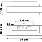 LumenXL Moderne wandlamp houtoptiek - Kayu