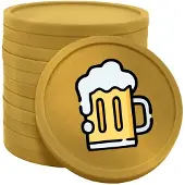 Combicraft Biermunten / Consumptiemunten Goud - Ø29mm enkelzijdig bedrukt - 100 stuks