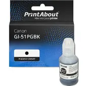 PrintAbout Huismerk Canon GI-51PGBK Inktcartridge Pigment zwart