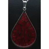 MOOYE ® - Collectie Zilveren Passiebloem druppel groot ketting hanger
