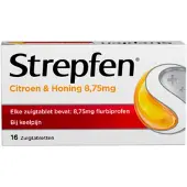 Strepfen Citroen & honing 16 zuigtabletten
