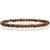 Memphis Natuursteen Armband - 4mm Matte Tiger Eye